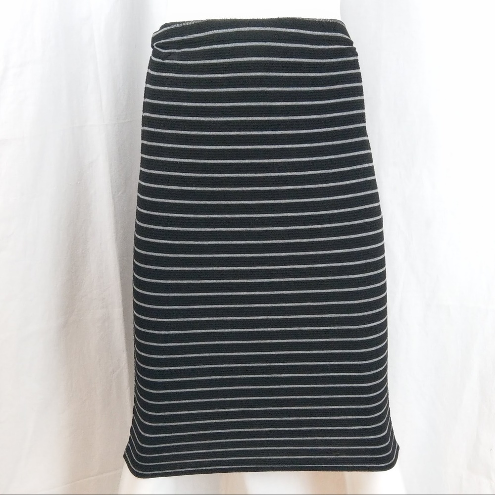 Mossimo Black Grey Striped Skirt
